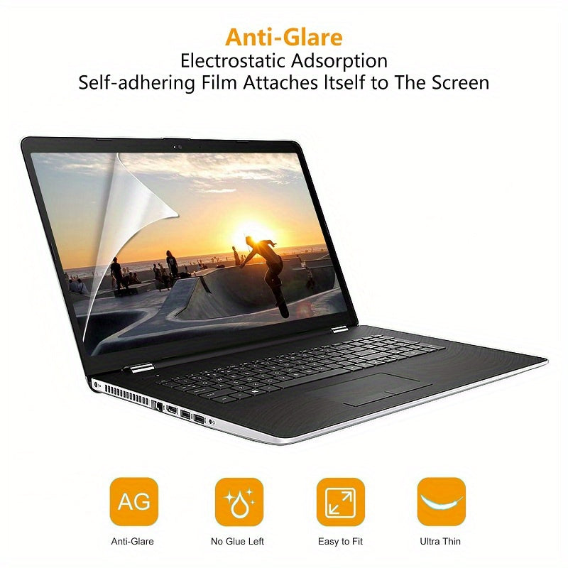 Matte anti-glare laptop screen protector for 15.6-inch laptops with 16:9 aspect ratio, compatible with various brands.