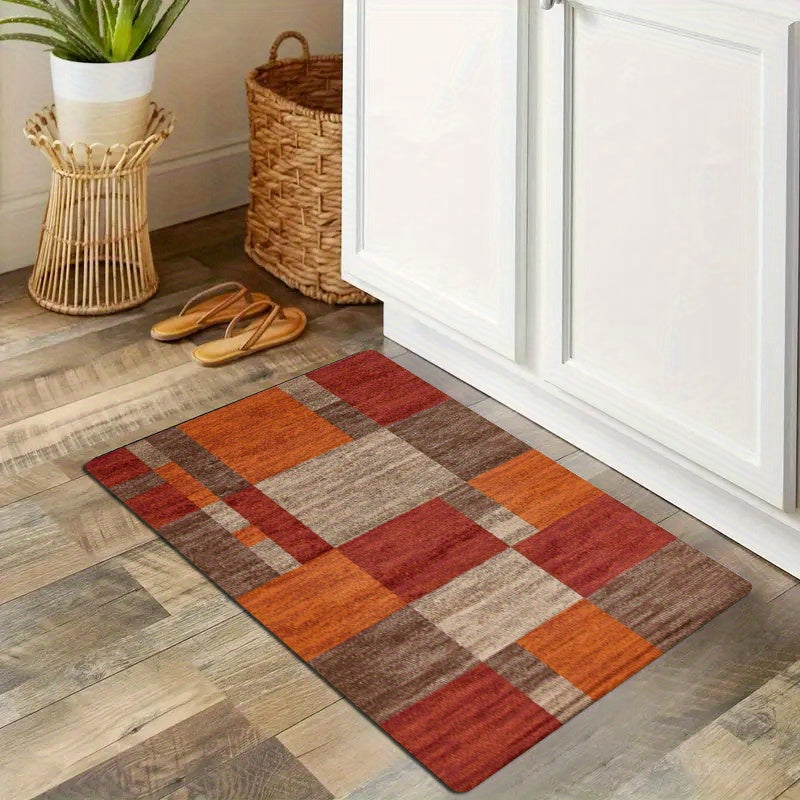 Get cozy with our stylish geometric area rug, featuring a chic design that adds warmth to any room. This absorbent and non-slip rug is perfect for hallways, living rooms, and bedrooms, thanks to its stain and water-resistant qualities. Embrace a modern