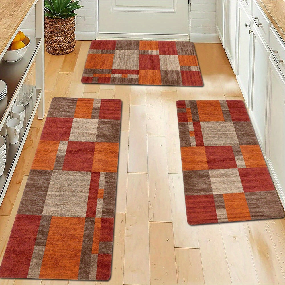 Get cozy with our stylish geometric area rug, featuring a chic design that adds warmth to any room. This absorbent and non-slip rug is perfect for hallways, living rooms, and bedrooms, thanks to its stain and water-resistant qualities. Embrace a modern