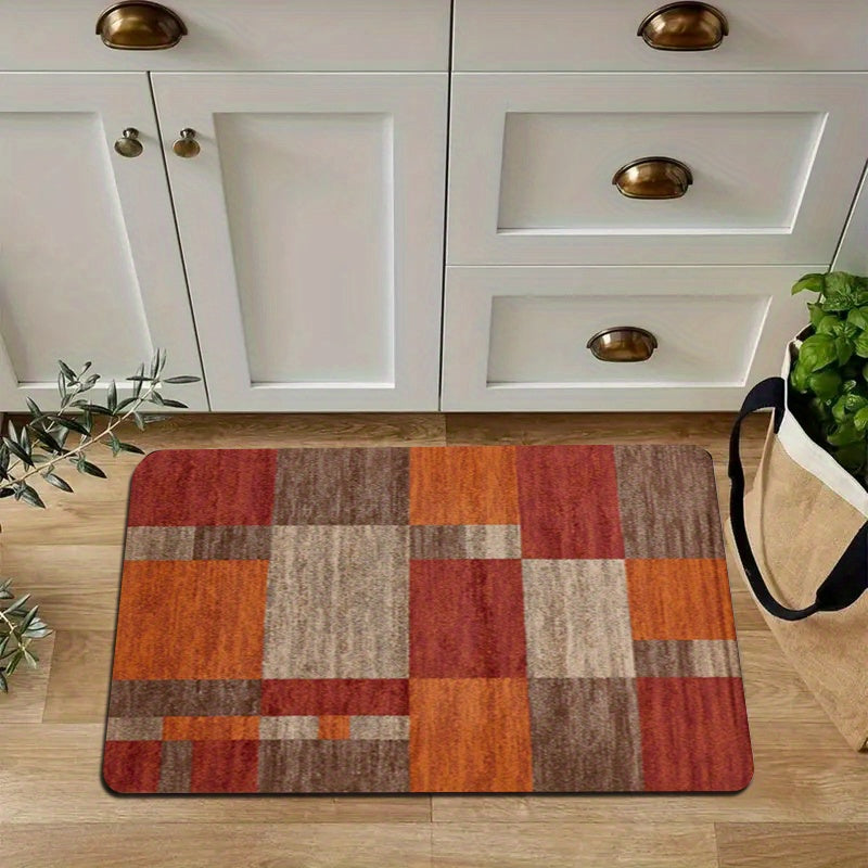 Get cozy with our stylish geometric area rug, featuring a chic design that adds warmth to any room. This absorbent and non-slip rug is perfect for hallways, living rooms, and bedrooms, thanks to its stain and water-resistant qualities. Embrace a modern