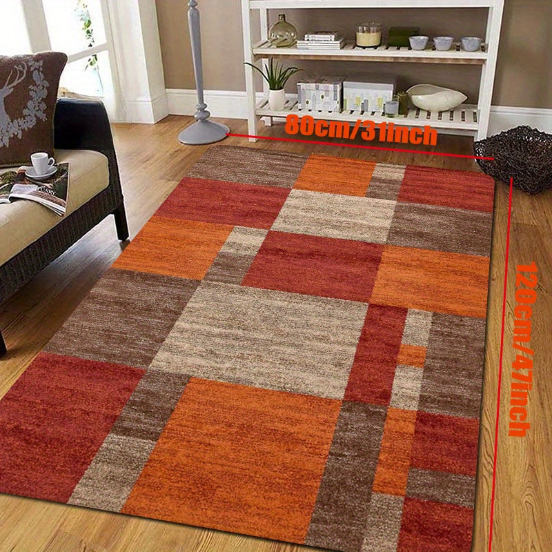 Get cozy with our stylish geometric area rug, featuring a chic design that adds warmth to any room. This absorbent and non-slip rug is perfect for hallways, living rooms, and bedrooms, thanks to its stain and water-resistant qualities. Embrace a modern