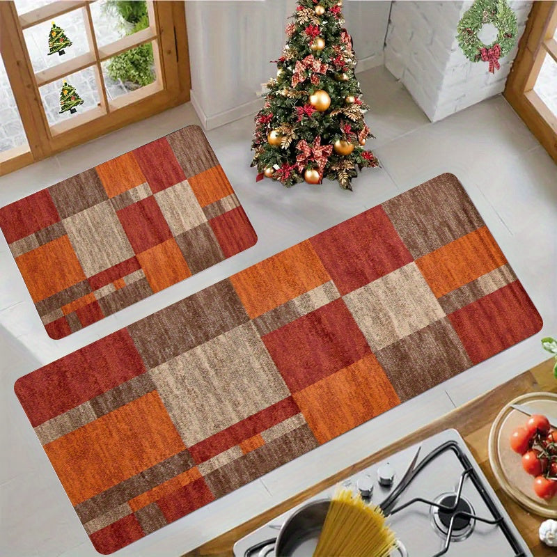 Get cozy with our stylish geometric area rug, featuring a chic design that adds warmth to any room. This absorbent and non-slip rug is perfect for hallways, living rooms, and bedrooms, thanks to its stain and water-resistant qualities. Embrace a modern