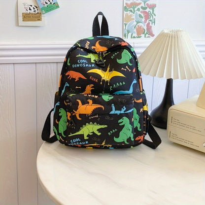 Women's school backpack with cartoon unicorns print, adjustable zipper, and high capacity.