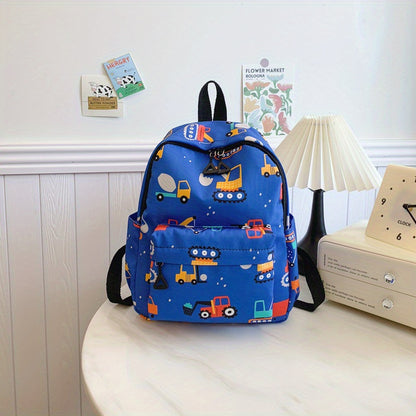 Women's school backpack with cartoon unicorns print, adjustable zipper, and high capacity.