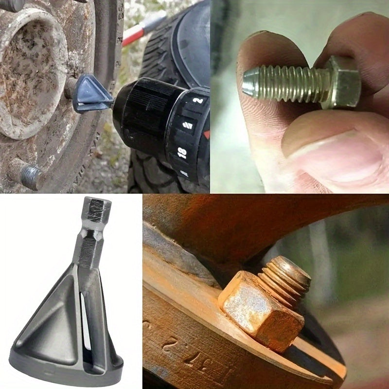 Chamfering tool for electric drills, ideal for metal deburring and angle trimming