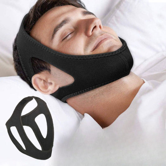 Adjustable Anti-Snoring Chin Strap: Addressing mouth breathing, sleep talking, and snoring - Comfortable and convenient.