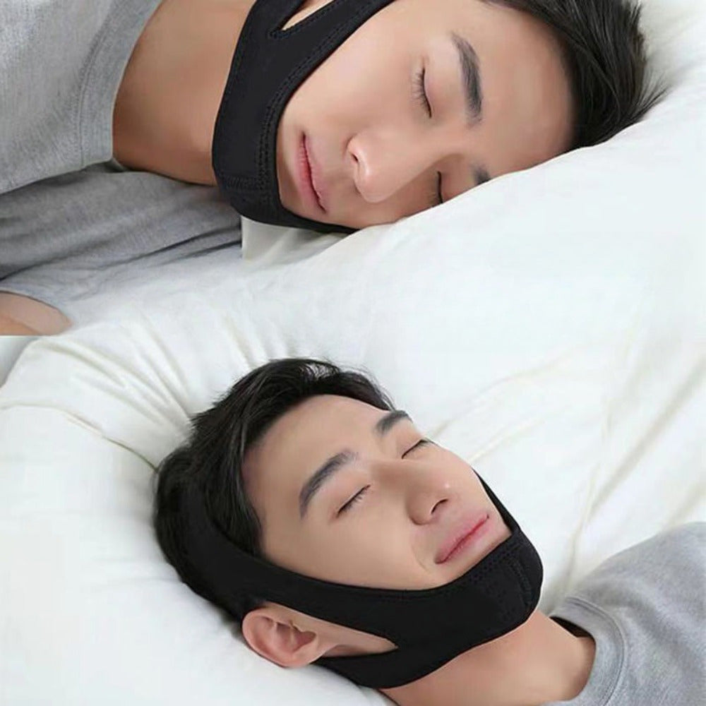 Adjustable Anti-Snoring Chin Strap: Addressing mouth breathing, sleep talking, and snoring - Comfortable and convenient.