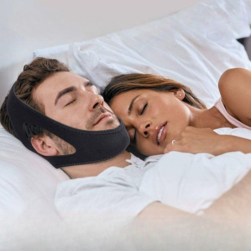 Adjustable Anti-Snoring Chin Strap: Addressing mouth breathing, sleep talking, and snoring - Comfortable and convenient.