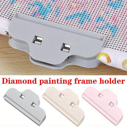 6 pieces of DIY diamond painting tools clips are great for cross-stitch embroidery projects. These fixing tools provide storage and can also be used as sealing clamps. Additionally, they can be used as food storage seal clips.