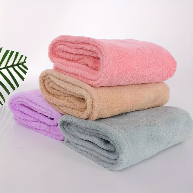 Soft, quick-drying hair towel wrap for women - absorbent polyester shower cap for modern bathrooms.