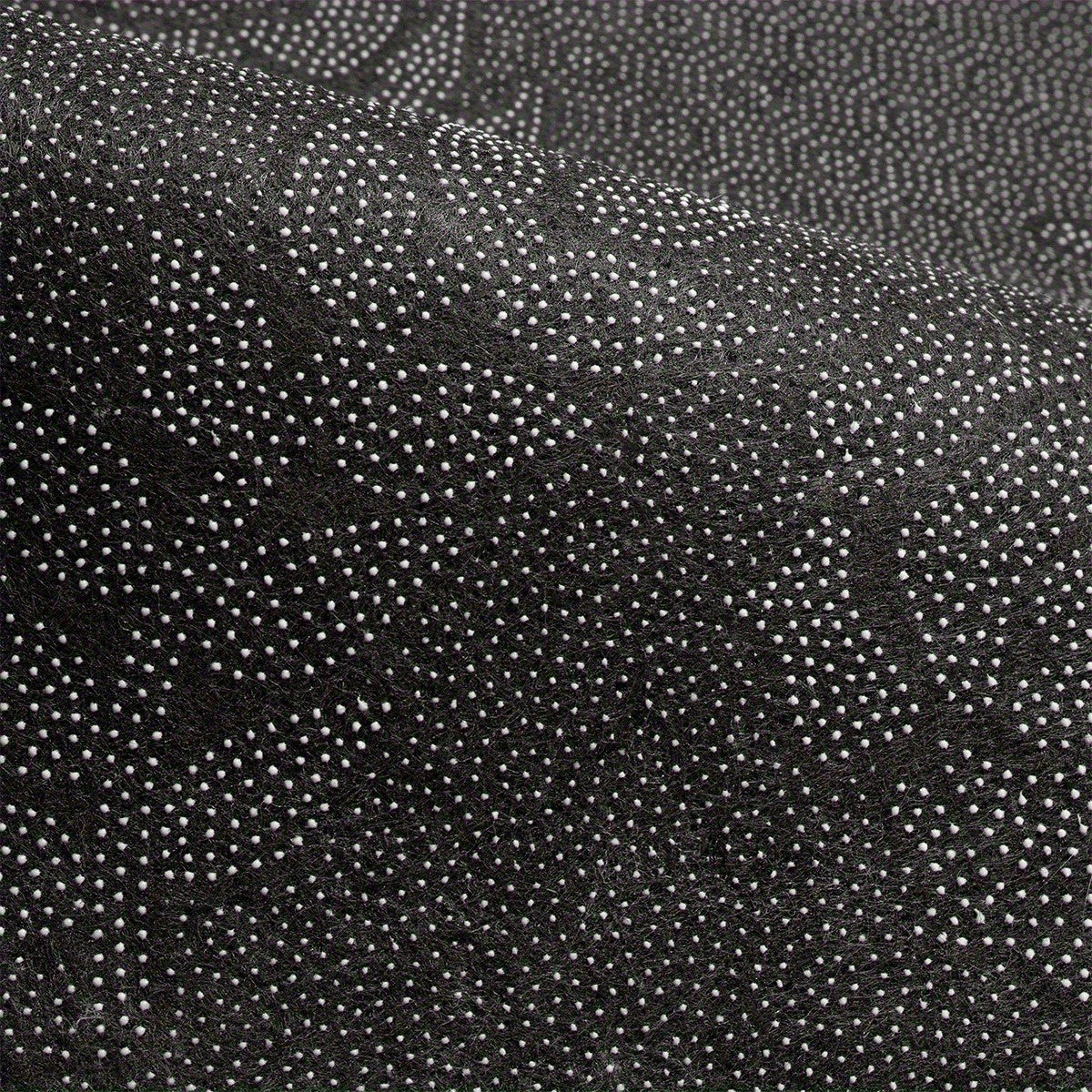 Hand Wash Only Soft Velvet Area Rug with Unique Dot Design in Black & White - 1pc, featuring a Minimalist Stripe for Living Room and Bedroom Decor. Made of Comfortable Polyester, this Floor Mat is the perfect addition to your home.