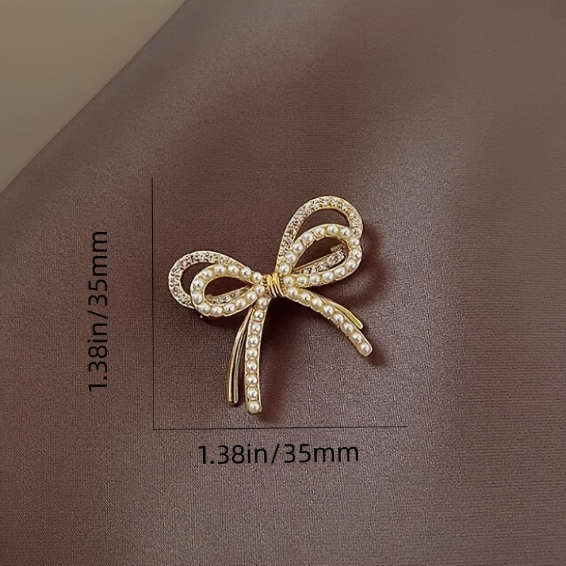 Rhinestone bow tie brosh pin - Ayollar va qizlar uchun zamonaviy va uslubiy moda aksessuari, 1 yoki 2 dona mavjud