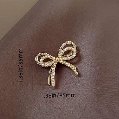 Rhinestone bow tie brosh pin - Ayollar va qizlar uchun zamonaviy va uslubiy moda aksessuari, 1 yoki 2 dona mavjud