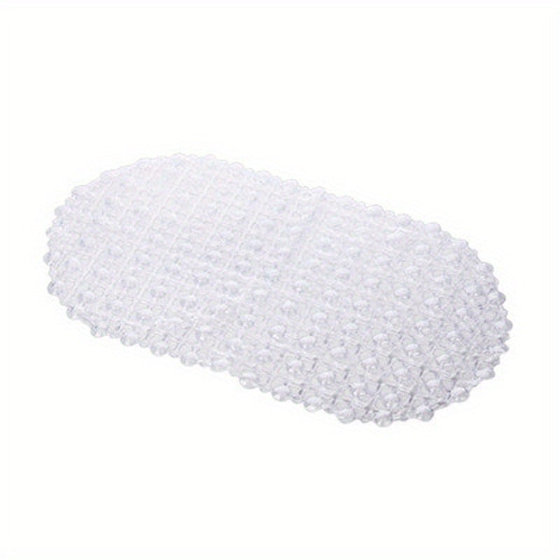 Non-Slip PVC Bath Mat with Powerful Suction Cups - One Piece Shower Mat featuring Massage Bumps, Easy to Hand Wash Foot Pad for Bathroom Safety