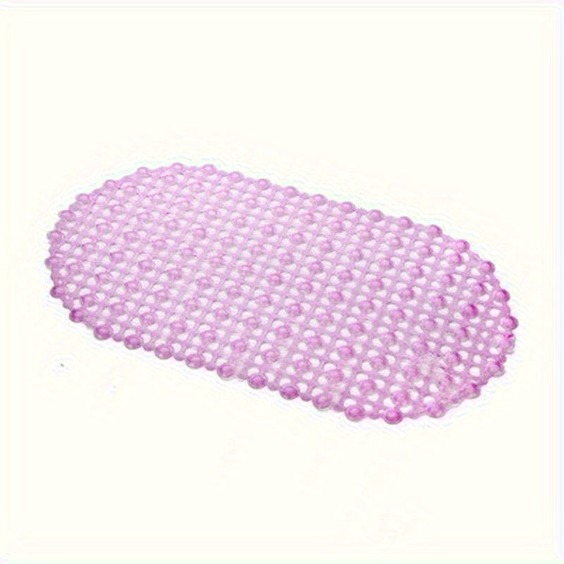 Non-Slip PVC Bath Mat with Powerful Suction Cups - One Piece Shower Mat featuring Massage Bumps, Easy to Hand Wash Foot Pad for Bathroom Safety