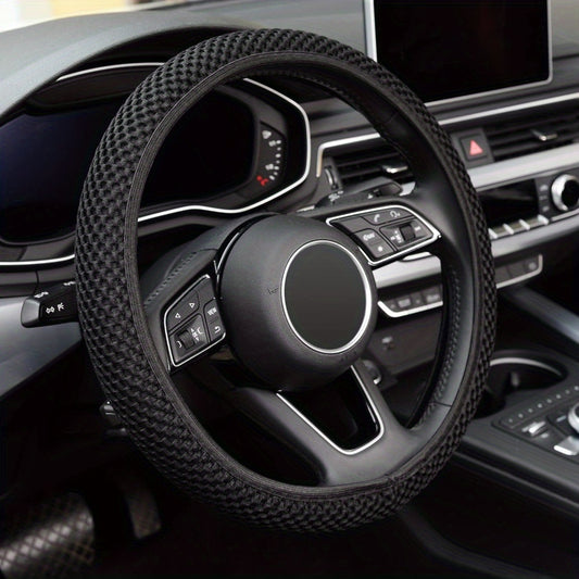 Microfiber steering wheel cover for all seasons, anti-slip and odorless