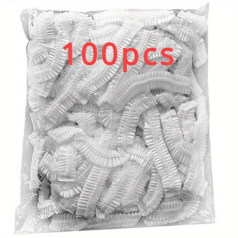 100 pieces of high-quality disposable food covers - Ensuring freshness and security for use in kitchens and restaurants, made of sturdy plastic.