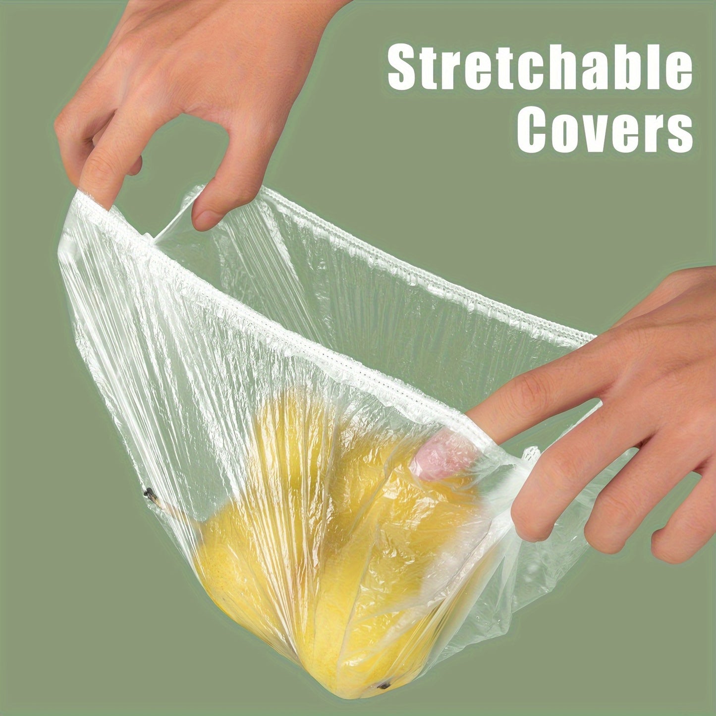 100-500pcs Disposable Fresh-keeping Film, Food Grade Sealed Cover for Refrigerator Leftovers, Rice, Fruit. Anti-odor, Leak-proof, Dust-proof Freezer Cover. Kitchen Accessory for Eid Al-Adha.