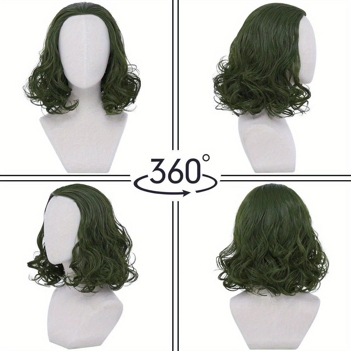 Get the ultimate cool and handsome look with our Men's Wavy Green Wig! Made with high-quality polyester synthetic fiber, this versatile wig is perfect for clown cosplay, Halloween parties, anime dress-up, and more. Stand out at any event with this