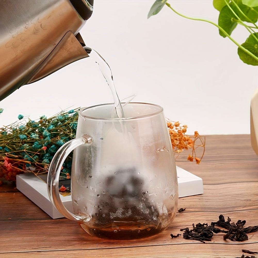 100 pieces of Disposable Drawstring Tea Bags, specifically designed for Loose Leaf Herbs and Spices, featuring an Empty Heat Seal Tea Infuser Filters that allows for easy brewing.