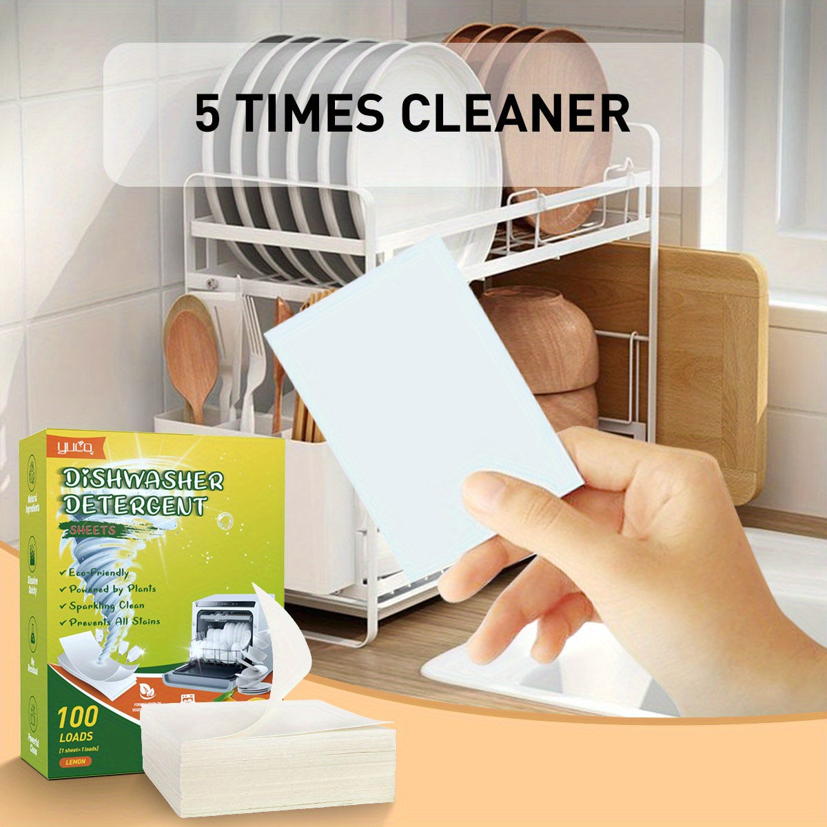 Experience the cleaning power of 100LOADS Lemon Scent Dishwashing Tablets. Quickly dissolve oil stains for washing and cleaning. Remove tough grease and brighten dishes with ease. Gentle on hands for both hand washing and dishwasher use.