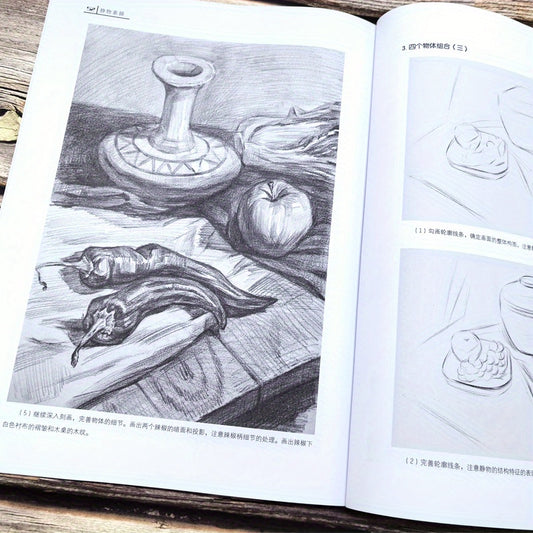 Simple guide for still life sketching in Chinese