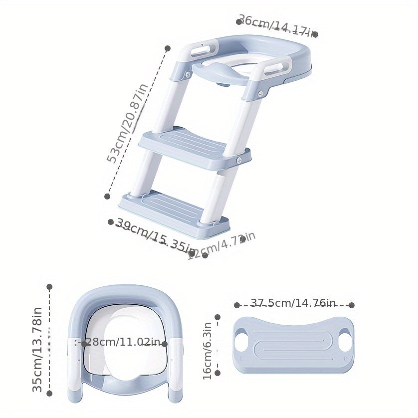 Children's Potty Training Toilet Seat with Step Stool - Convenient, Secure, and Comfortable for Little Ones