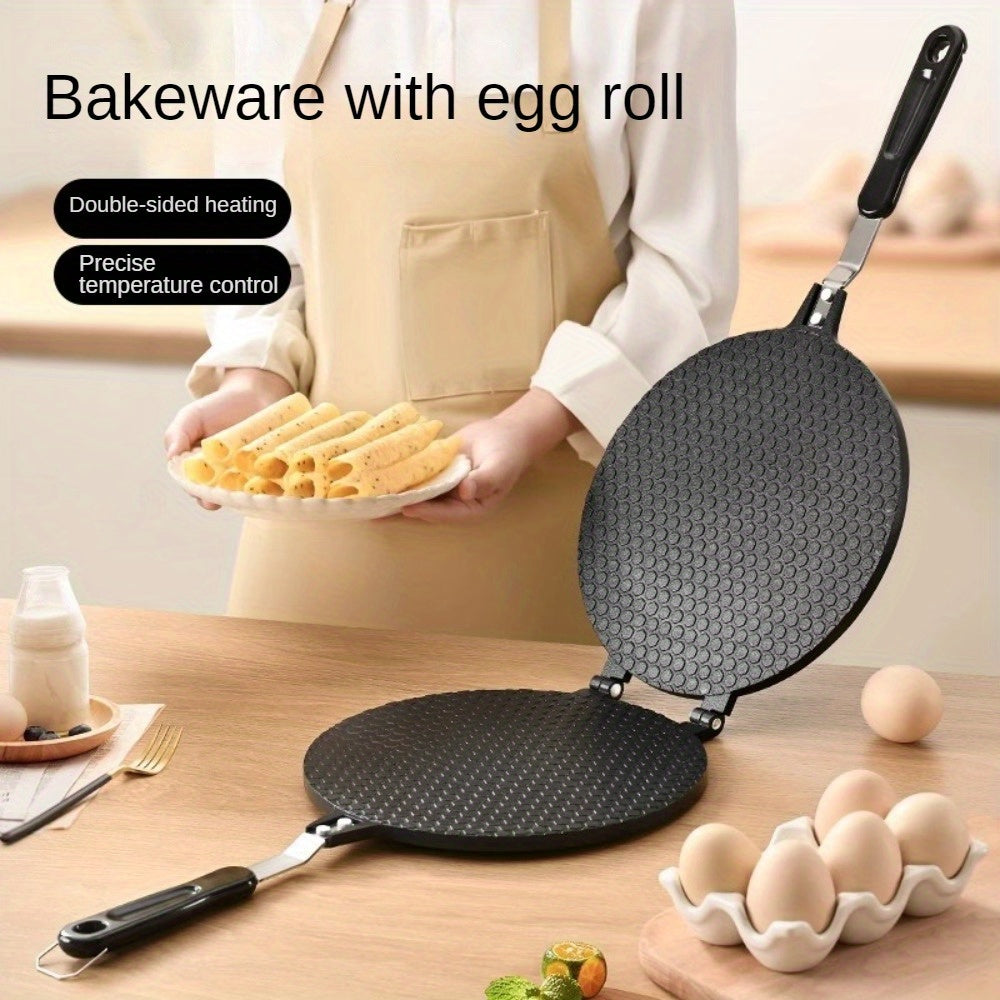 Get perfectly crispy egg rolls every time with our Non-Stick, Double-Sided Aluminum Pan - an essential kitchen gadget for making delicious egg cakes.