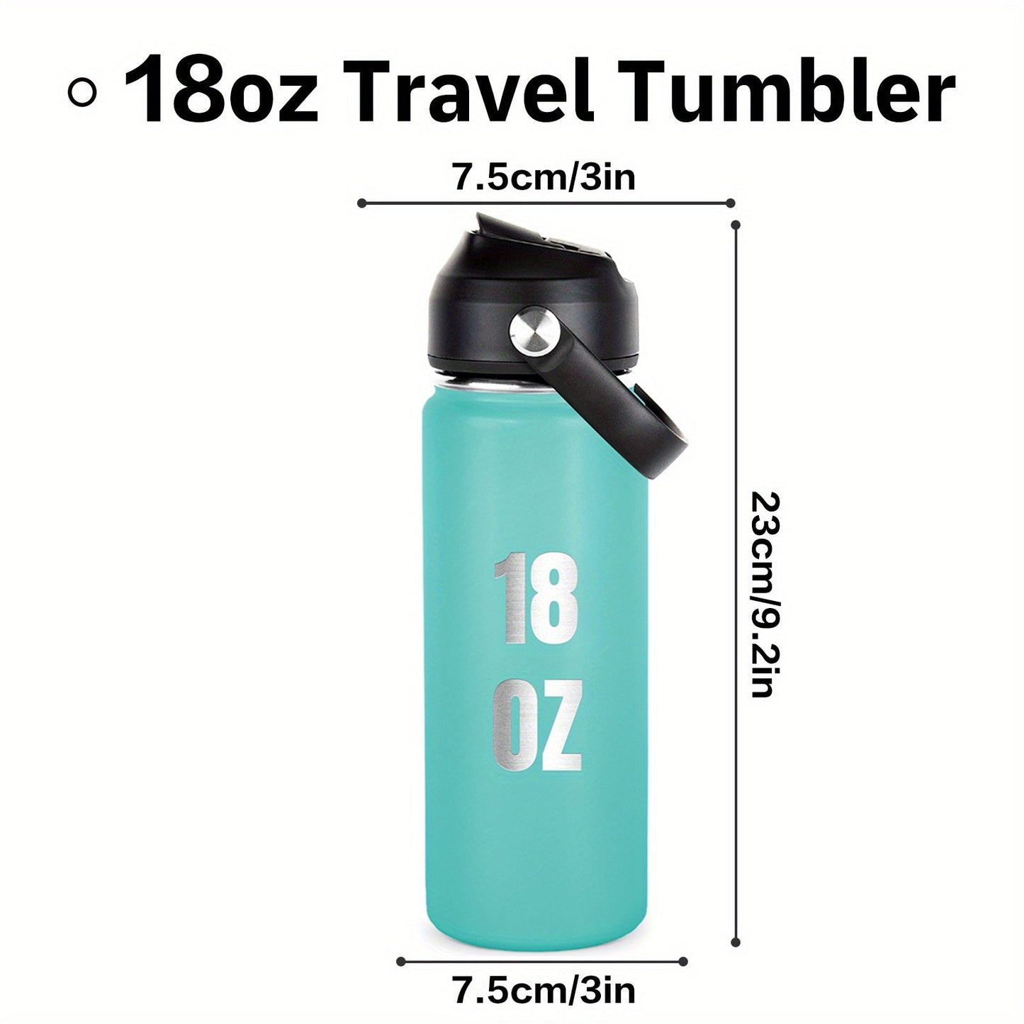 Personalized Kids Water Bottle - 18oz Stainless Steel Sports Flask with Custom Name, Double-Wall Vacuum Insulated, Straw Lid - Suitable for Children Ages 3-12