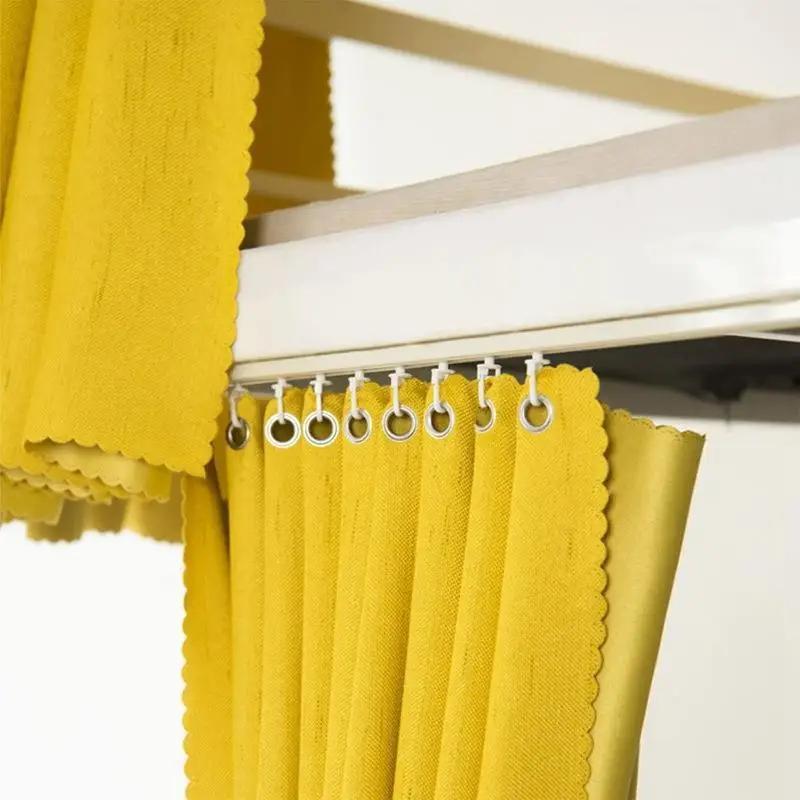 20 Easy-Install White Plastic Curtain Hooks for Pencil Pleats in Contemporary Style, with Hanging Capability and Sleek Finish.