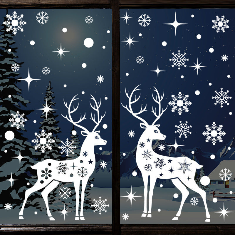 Decorate your home with the Rustic Blue Reindeer & Snowflake Window Clings! These festive static stickers are perfect for holiday glass decoration, no electricity needed. Add some Christmas cheer to your home or outdoor space.