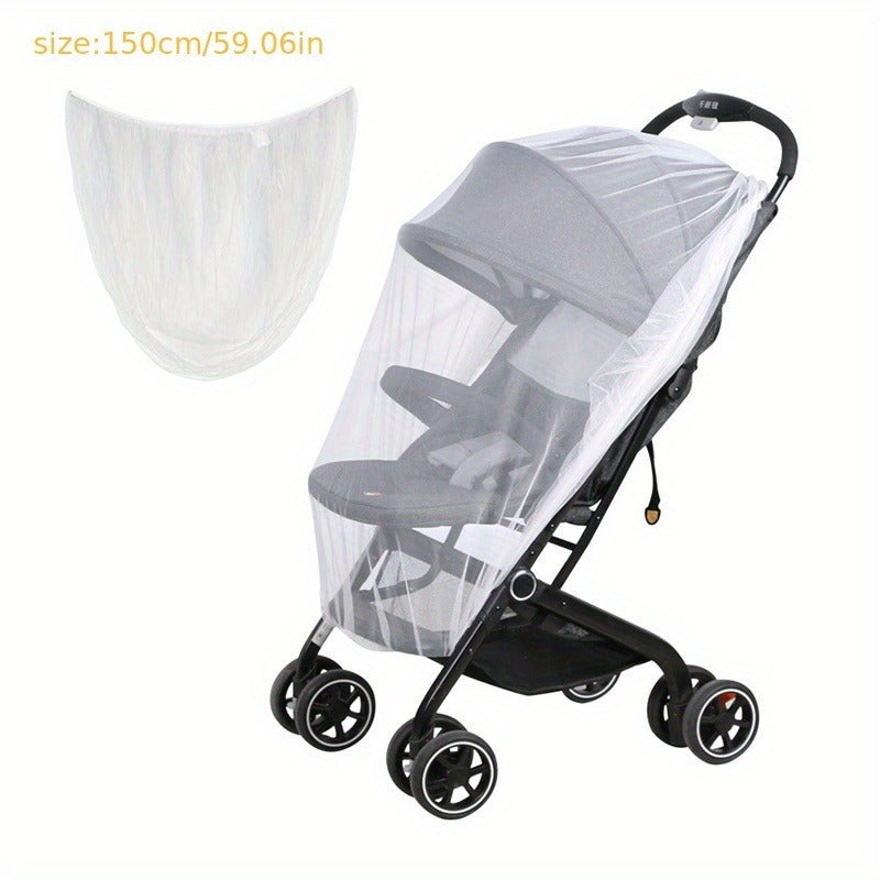 Protect your baby with the Infant Stroller Insect Netting, a mosquito and bug protection cover designed for strollers, carriers, car seats, and cradles. Made of durable polyester mesh with an elastic edge for a secure fit, this netting is perfect for