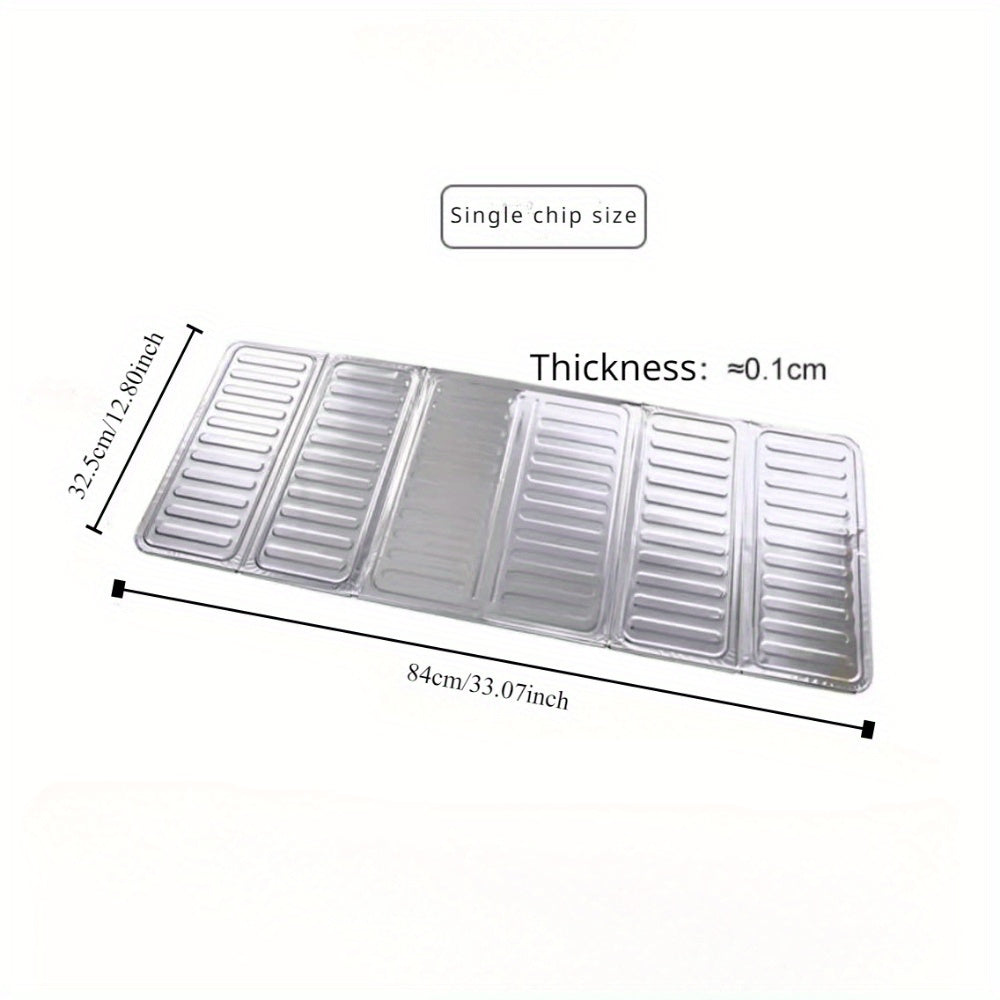 Oil Splash Guard Plate for Gas Stove, 2 Pieces of Insulation Supplies made of Aluminum Foil. Perfect for Stovetop Stir-fry in the Kitchen.