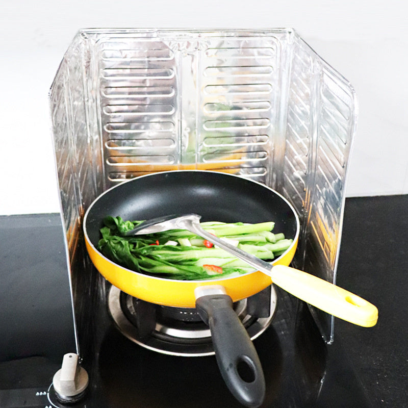 Oil Splash Guard Plate for Gas Stove, 2 Pieces of Insulation Supplies made of Aluminum Foil. Perfect for Stovetop Stir-fry in the Kitchen.