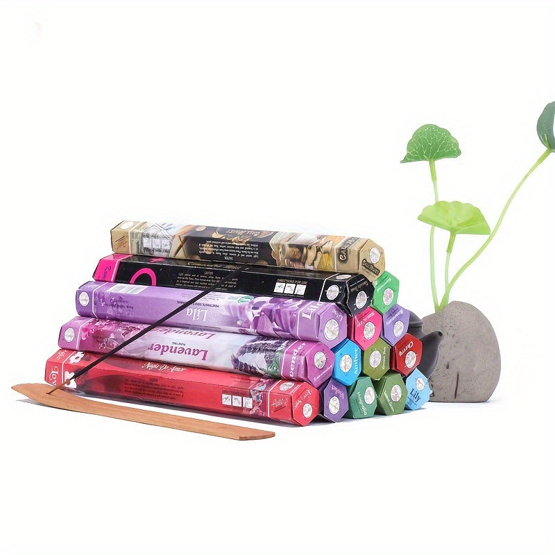 20-pack of bamboo sticks scented with spice aromatherapy, ideal for relaxation at home, office, yoga, and meditation during various holidays. No feathers.