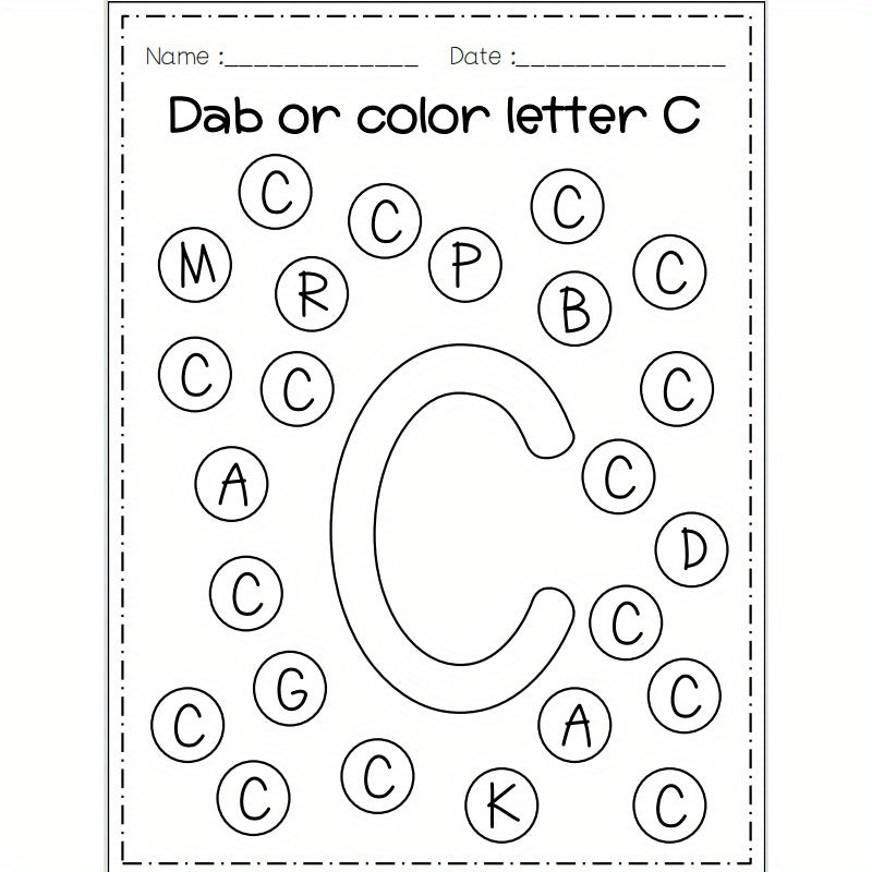 Explore the alphabet in our coloring adventure book.