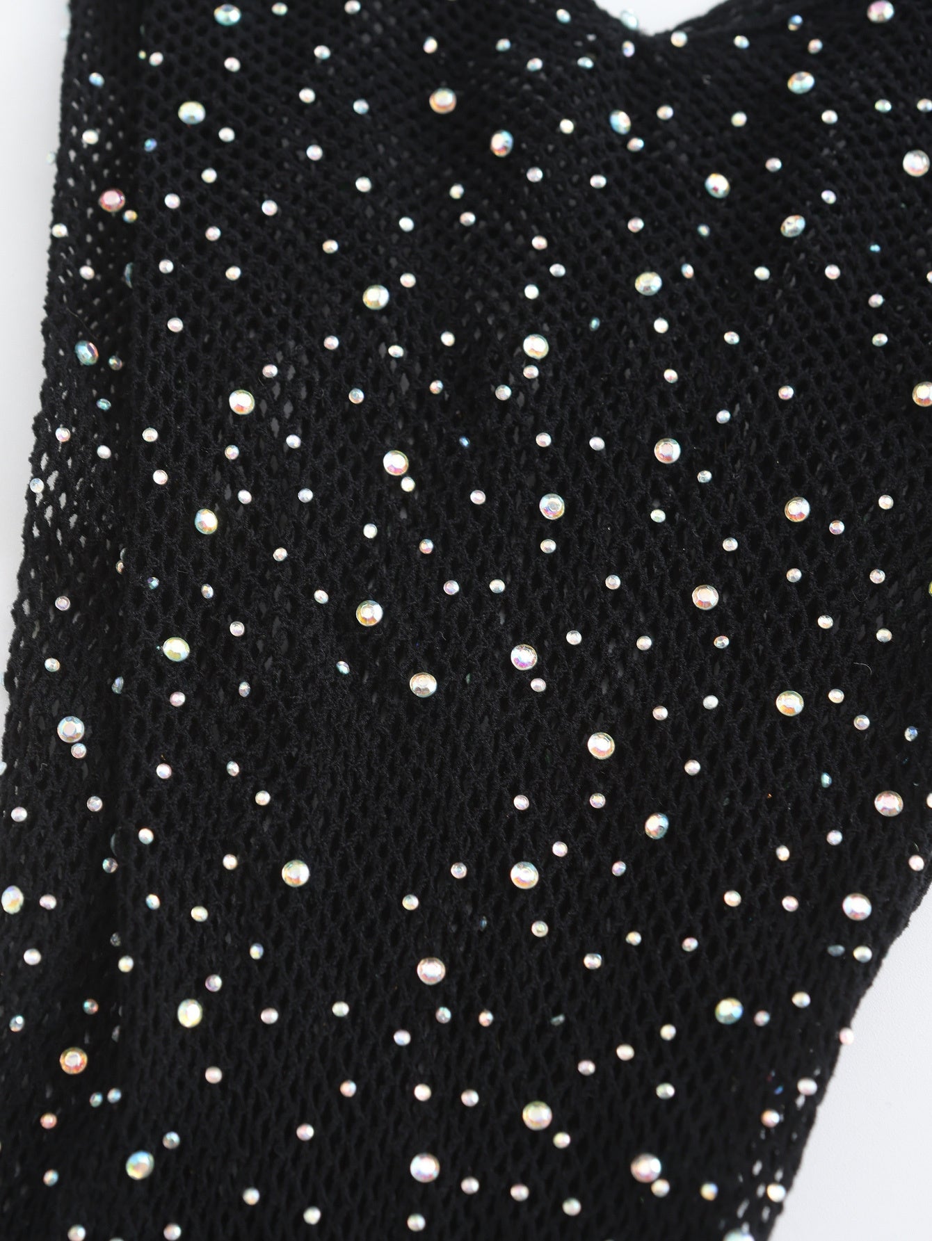 Rhinestone bodysuit for women without lingerie or underpants, featuring a stylish charm design.