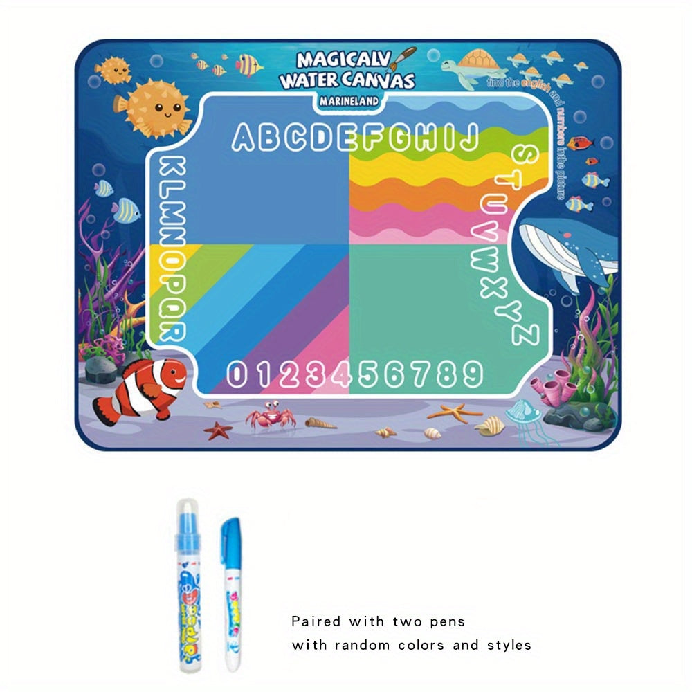 Reusable canvas mat for kids, portable art toy in mixed colors for fun drawing experience in winter and during Ramadan.