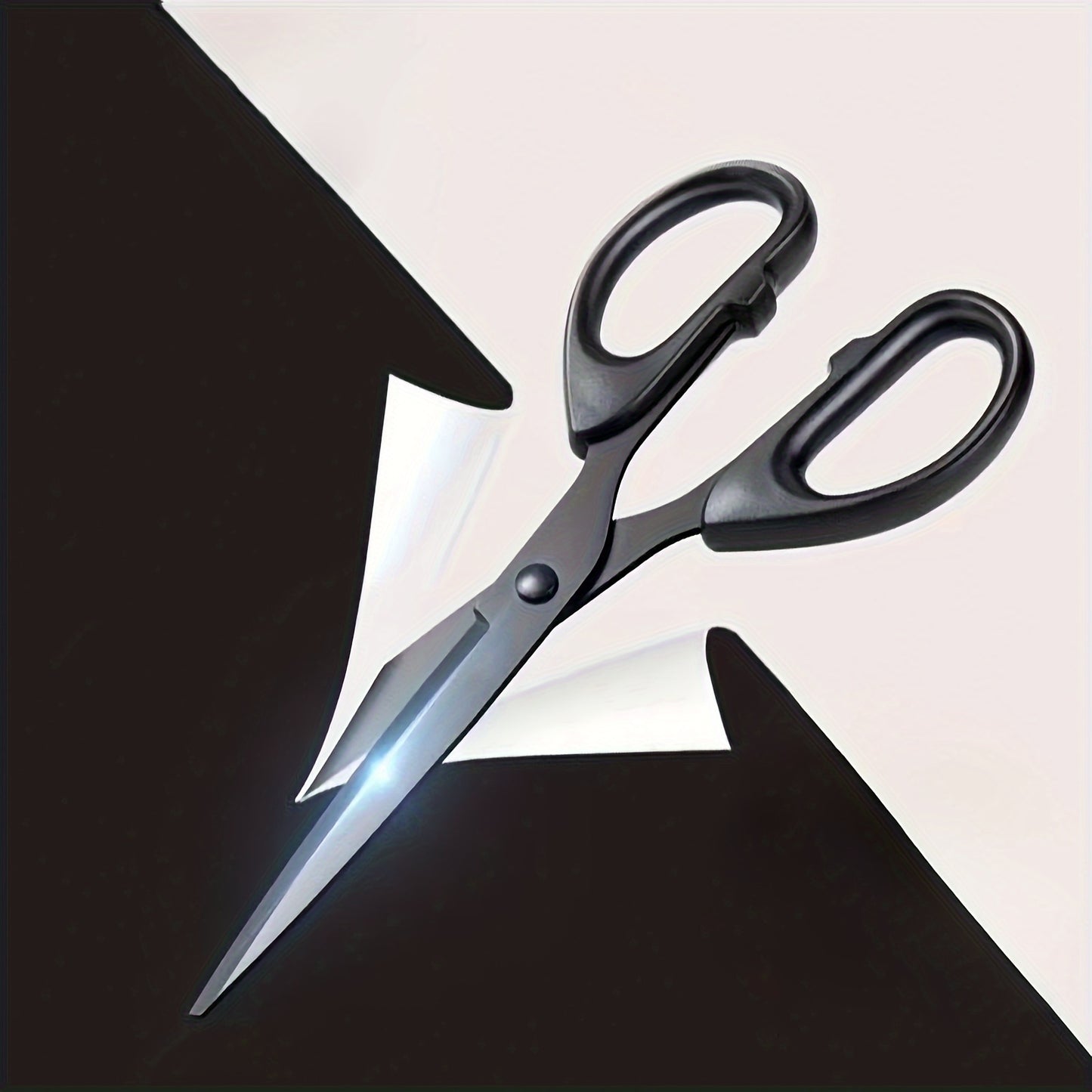 Stainless steel scissors for ages 14+, rust-resistant with non-stick coating, suitable for home, office, and art cutting.