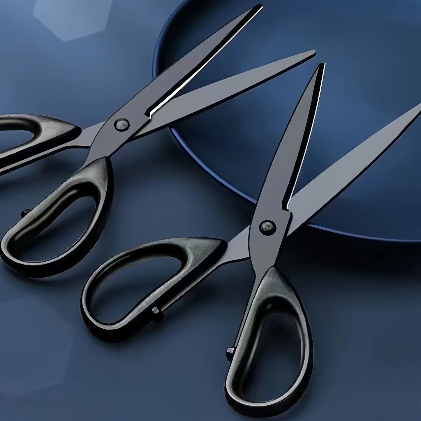 Stainless steel scissors for ages 14+, rust-resistant with non-stick coating, suitable for home, office, and art cutting.