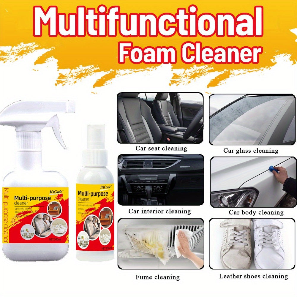 Multipurpose Foam Cleaner for Home and Car - Removes Stains from Fabric, Shoes, and Upholstery - Leaves No Residue, Infused with Lemon Acid, Available in 100ml and 300ml sizes