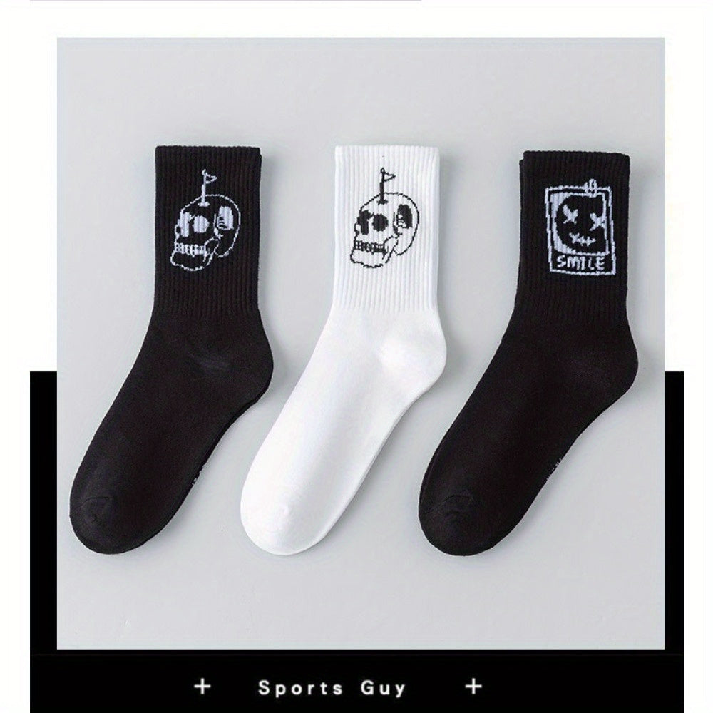 Funny graffiti couple long socks suitable for all seasons, moisture wicking and breathable.