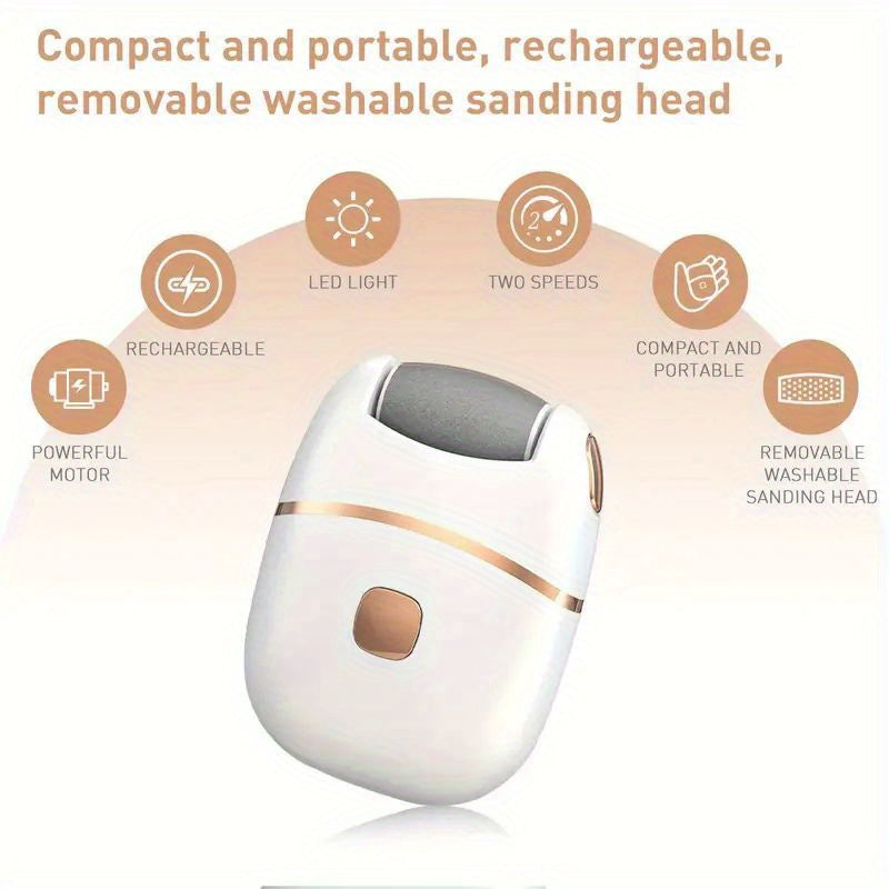 Rechargeable Electric Callus Remover for Smooth Feet - Ideal for Home or Travel