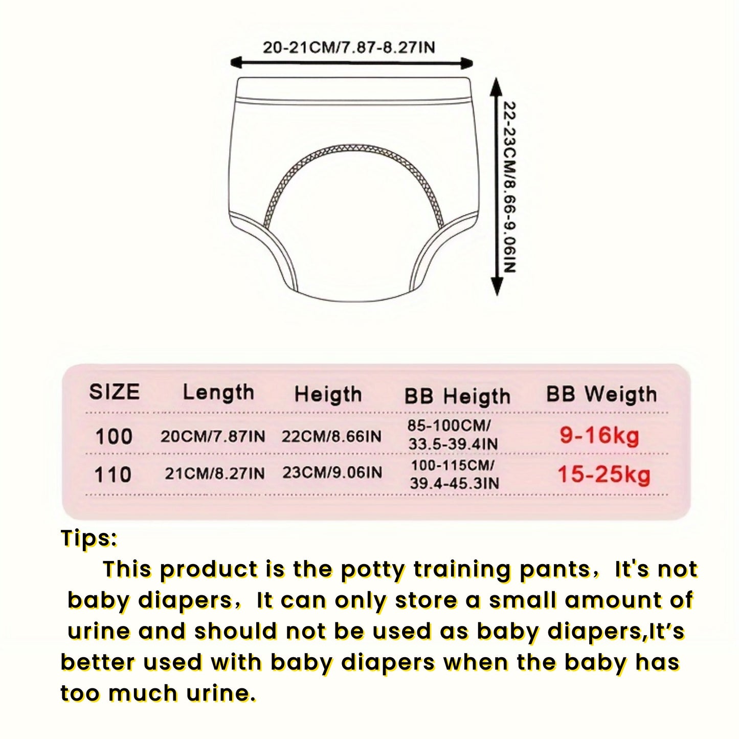 Polyester Potty Training Pants: Gentle and Airy Underwear for Toddlers, Ideal for Diaper Training, Washable and Eco-Friendly, Perfect for Ages 0-3