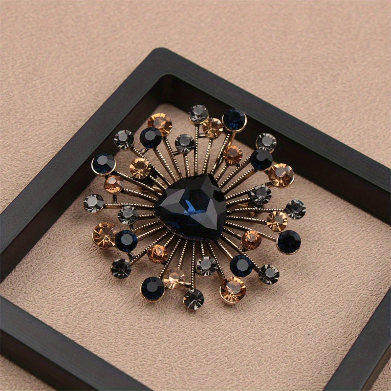 Versatile and beautiful, this elegant and luxurious Rhinestone Flower Brooch features an irregular shape and water-cut design, making it the perfect accessory for women.