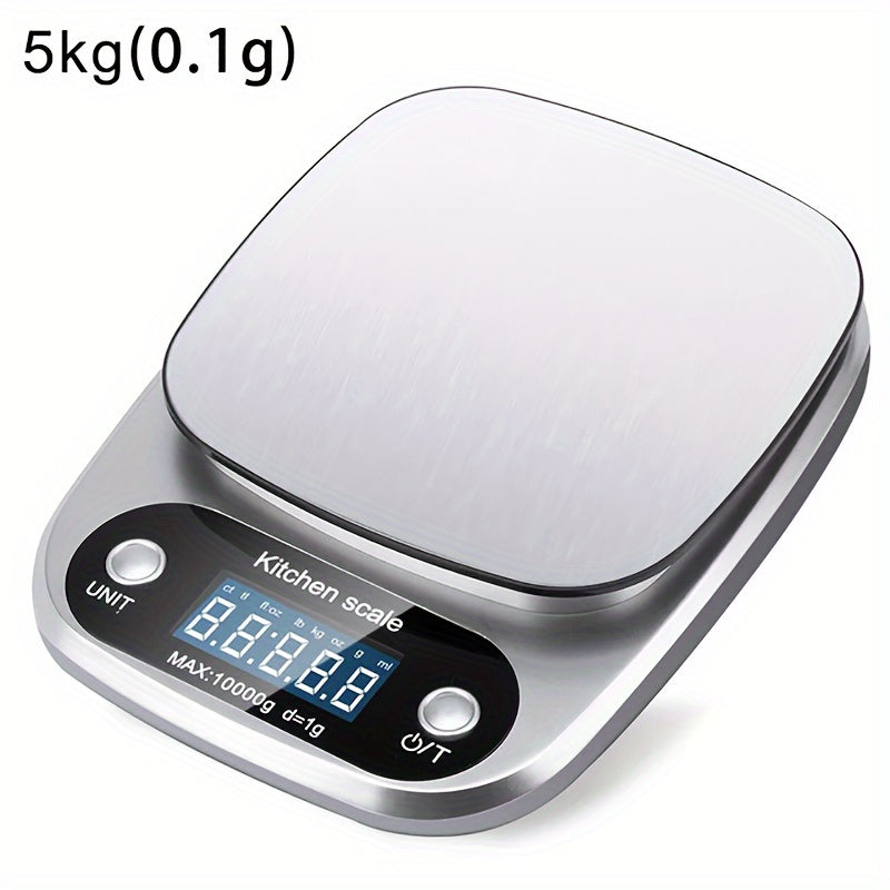 HOTU Precision Digital Kitchen Scale is an essential cooking and baking accessory with LCD display, auto shut-off feature, and multiple measurement units. Can weigh up to 5kg/10kg capacity