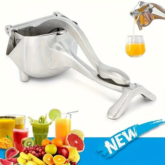 Stainless Steel Manual Juicer for Oranges, Pomegranates, and Lemons - No Electricity Needed! Ideal for Parties and Home Use in the Kitchen or Bar.