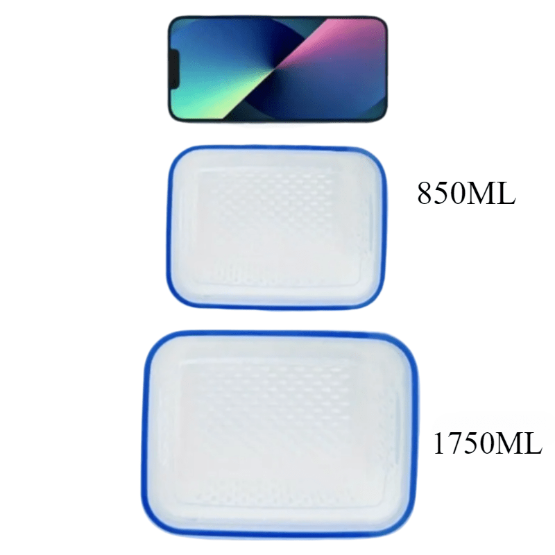 Premium airtight food storage containers set of 4, made with BPA-free plastic. Ideal for meal prep, these reusable containers are leak-proof, freezer-safe, and feature a gull wing closure. Keep your kitchen organized with these multipurpose rectangular