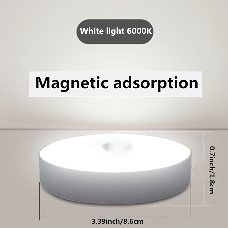 Motion-Activated LED Night Light - Rechargeable, Ideal for Bedroom, Stairs, Dorms & More