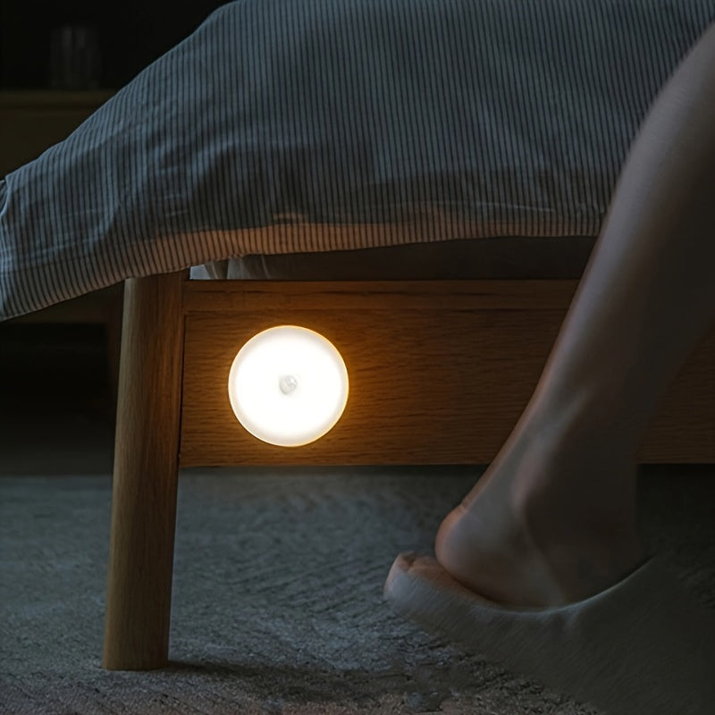 Motion-Activated LED Night Light - Rechargeable, Ideal for Bedroom, Stairs, Dorms & More